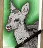 Art Card Cute Flower Fawn - Image 2