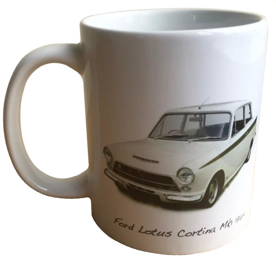 Ford Lotus Cortina Mk1 1964 - 11oz Ceramic Mug for Ford Rally fan