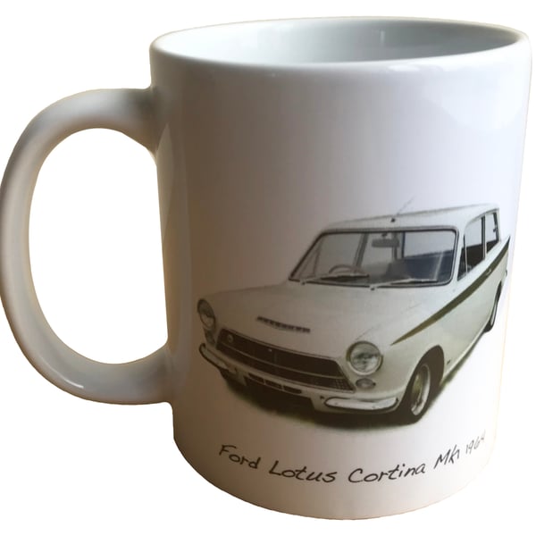 Ford Lotus Cortina Mk1 1964 - 11oz Ceramic Mug for Ford Rally fan