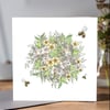 Bee Bouquet Greeting card 