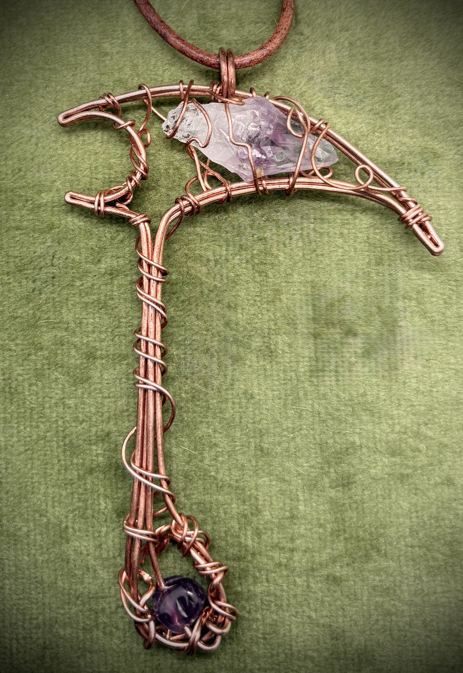 Antique wire and Amethyst Witches Staff