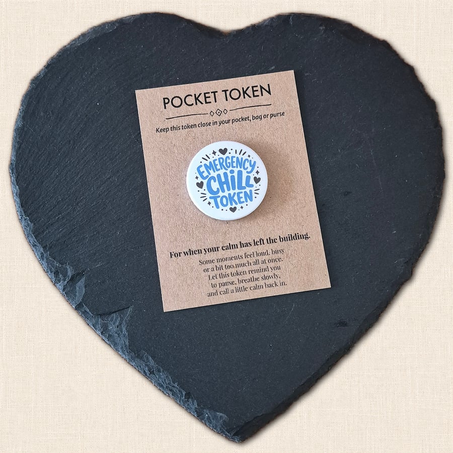 Emergency Chill Token Pocket Token - Little Reminder to Pause and Breathe