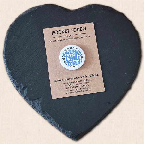 Emergency Chill Token Pocket Token - Little Reminder to Pause and Breathe