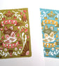 Love Birds in Teal and Mustard - A3 - Image 2
