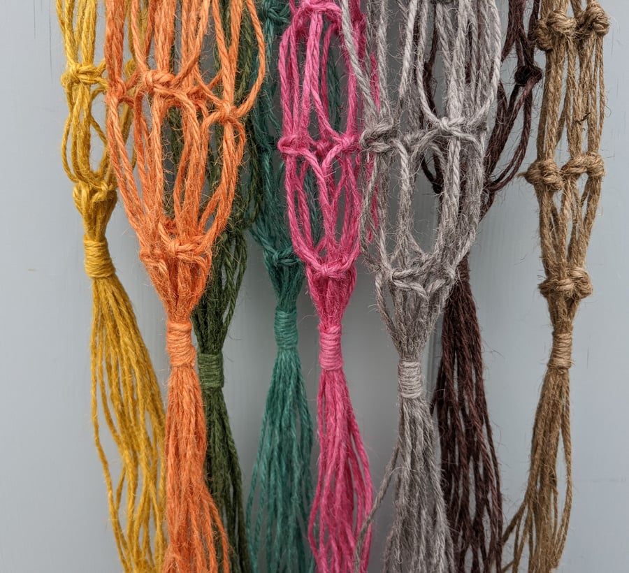 Beautiful Bundle of 3 Macramé Plant Pot Holder Hanging Baskets