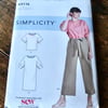K9116 - Simplicity Easy to Sew Pattern Dress, Top, & Trousers XXS - XXL