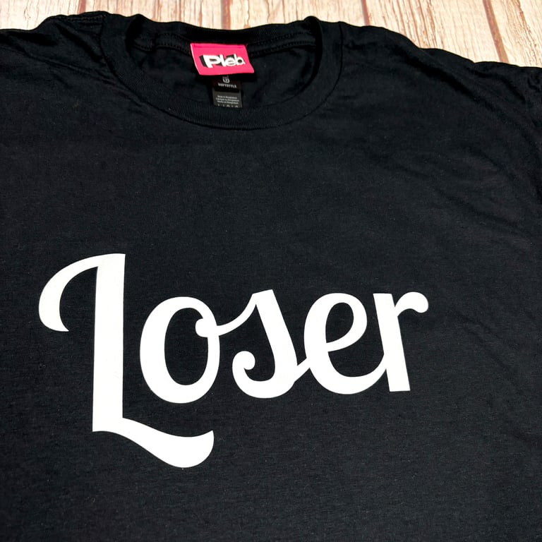 Loser t-shirt. Unisex Fit Organic Cotton insult top 