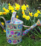 Textile Watering Can Life Size Watering Can Free Motion Embroidery  - Image 1