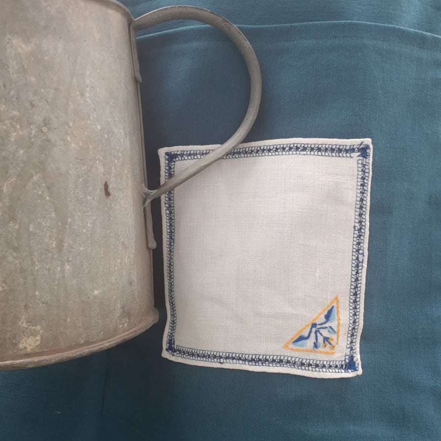 Blue adjustable waist long length skirt