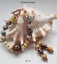 Agate, Yellow Jade & Large Copper Bead Bracelet & Earrings Set - Image 6