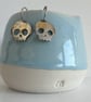 Sterling silver skull earrings - for Halloween or for every day wear - Image 3