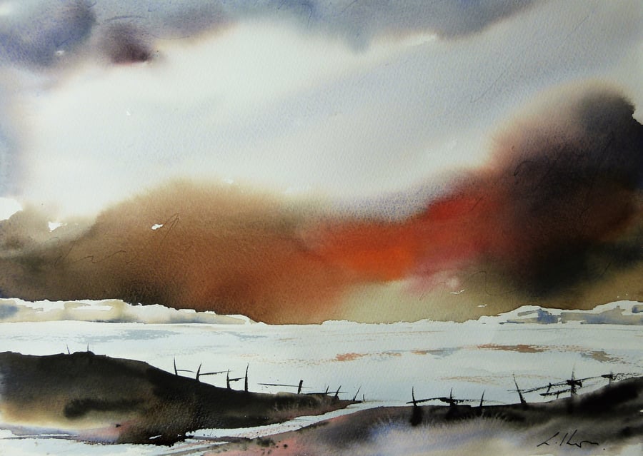 Inlet, Original Watercolour Painting.
