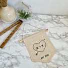 Cotton wall hanging embroidered for couples wedding or anniversary 