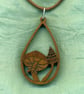 Walnut mushroom pendant