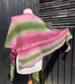 Light as a feather mohair hand knitted asymmetrical wrap  - Image 4