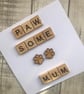 Paw Print Birthday Card for MumDad, Handmade from Pet - Image 2