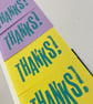 Thanks letterpress printed card A6 landscape  - Image 5