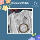 Stick and Stitch Big Butterfly Embroidery Design