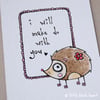 make do hedgehog - original aceo