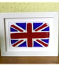 Union Jack Flag British Fused Glass Framed Picture - Image 5