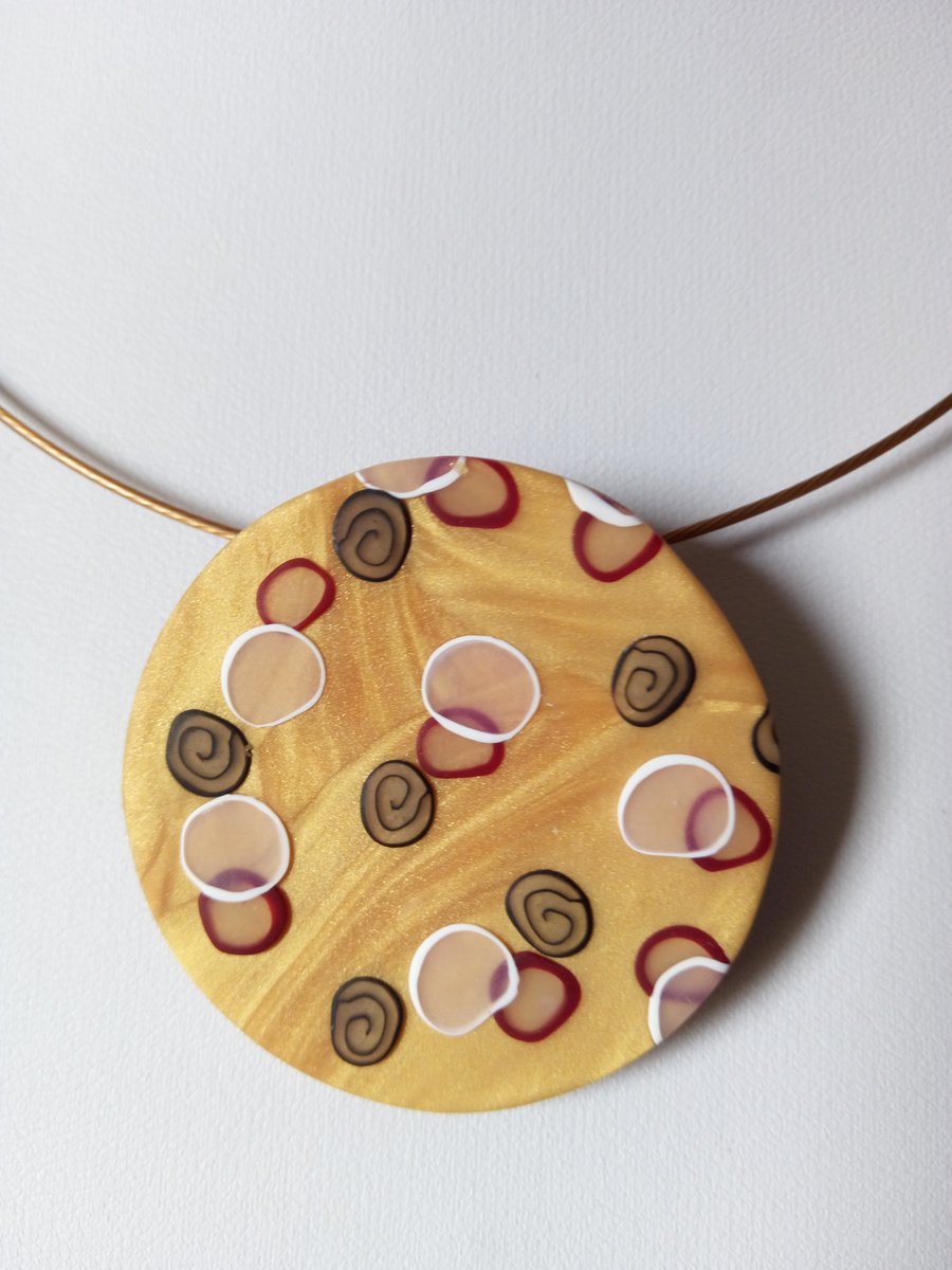 POLYMER CLAY NECKLACE -PENDANT - CHOKER - CHRISTMAS GIFT -  FREE UK  SHIPPING 