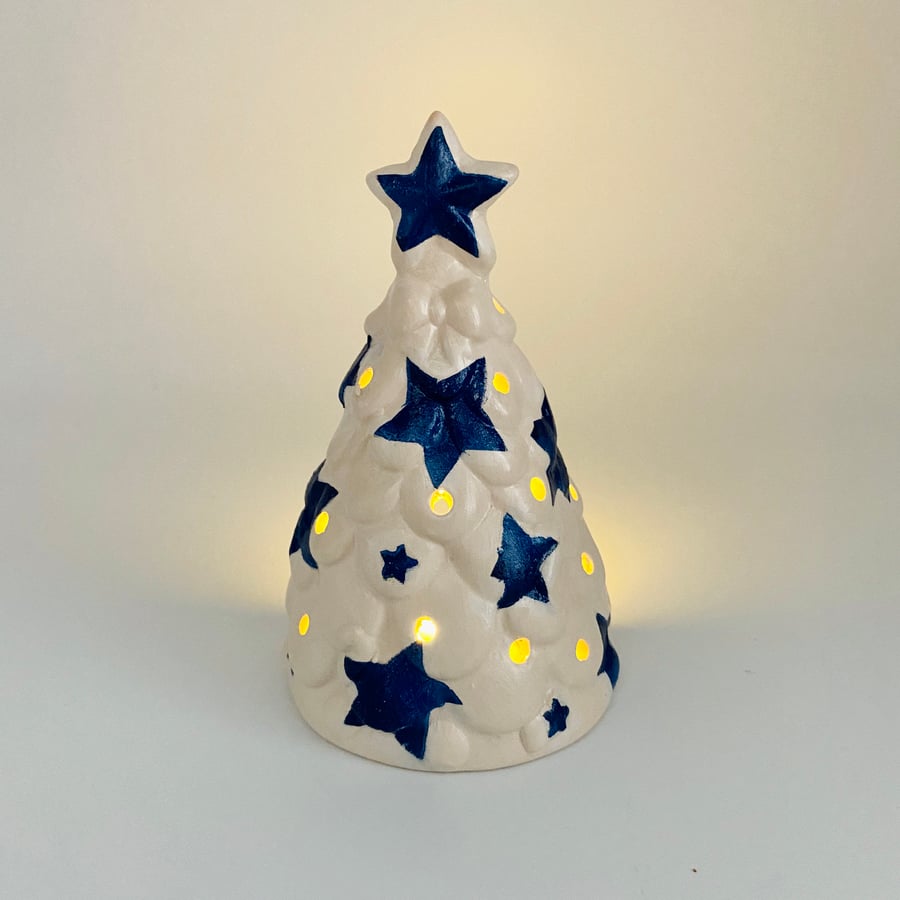 Christmas tree tea light holder, Emma Bridgewater inspired design