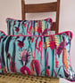 Printed Velvet Jungle Design Cushion Cover  - Image 5