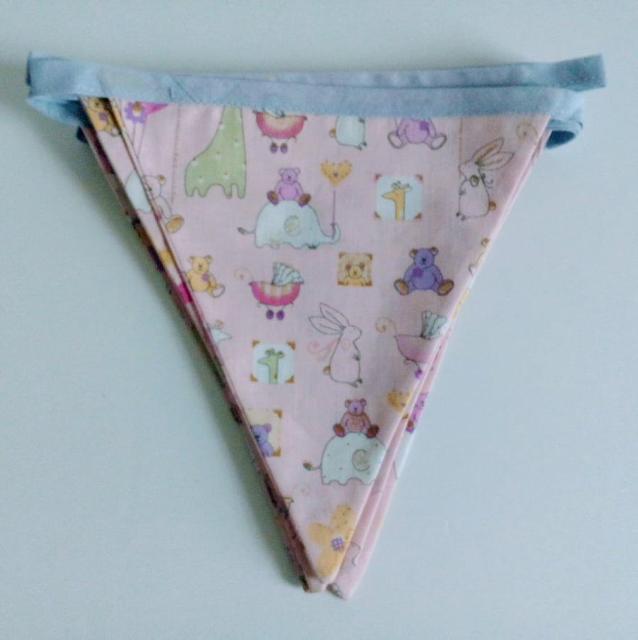 Bunting, Nursery decor, cotton bunting, girls bedroom, baby gift