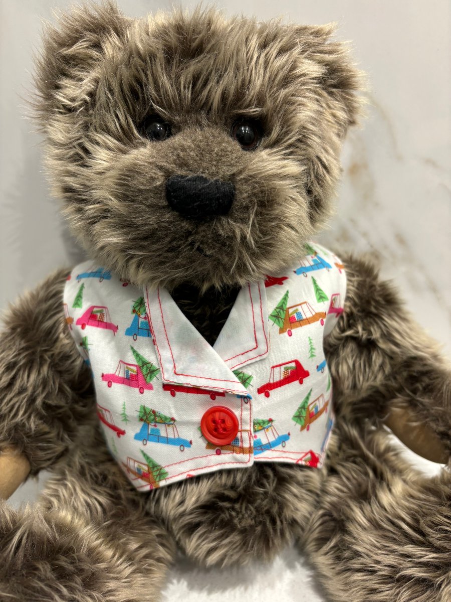 Large Size Christmas Teddy Car Waistcoat