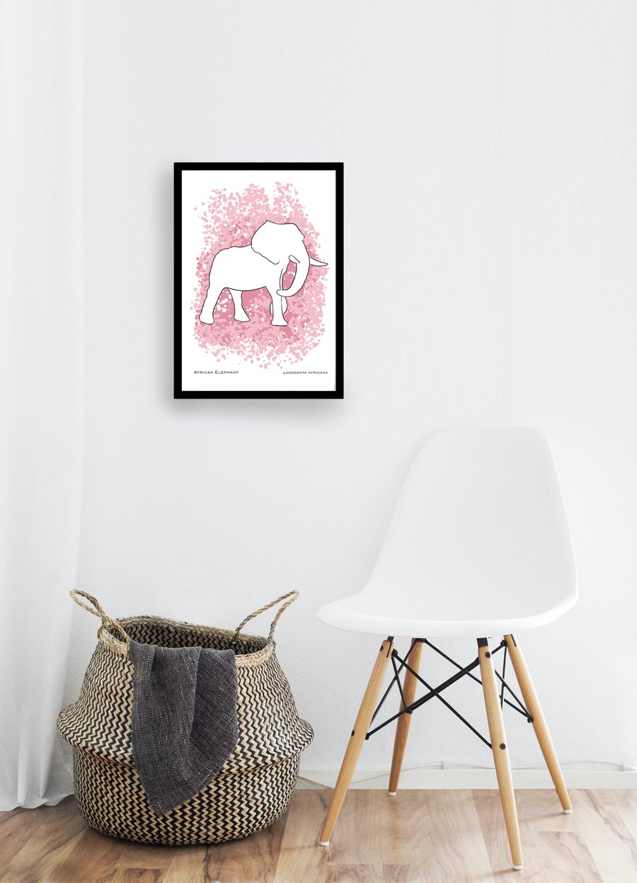CLEARANCE - African Elephant - A5 Art Print