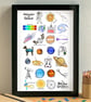 Space Alphabet Science Art Print - Image 1