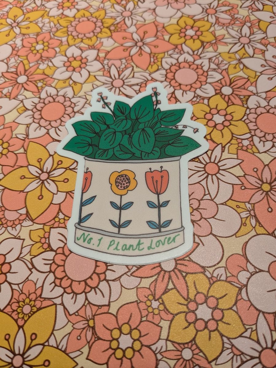 No.1 plant lover sticker - die cut