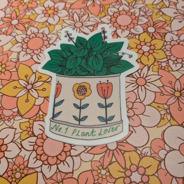 No.1 plant lover sticker - die cut