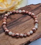 Calcite and copper stretch gemstone bracelet