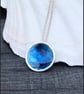 Enamel Pendant, blue enamel pendant, ocean pendant, sea pendant, enamel, round - Image 7