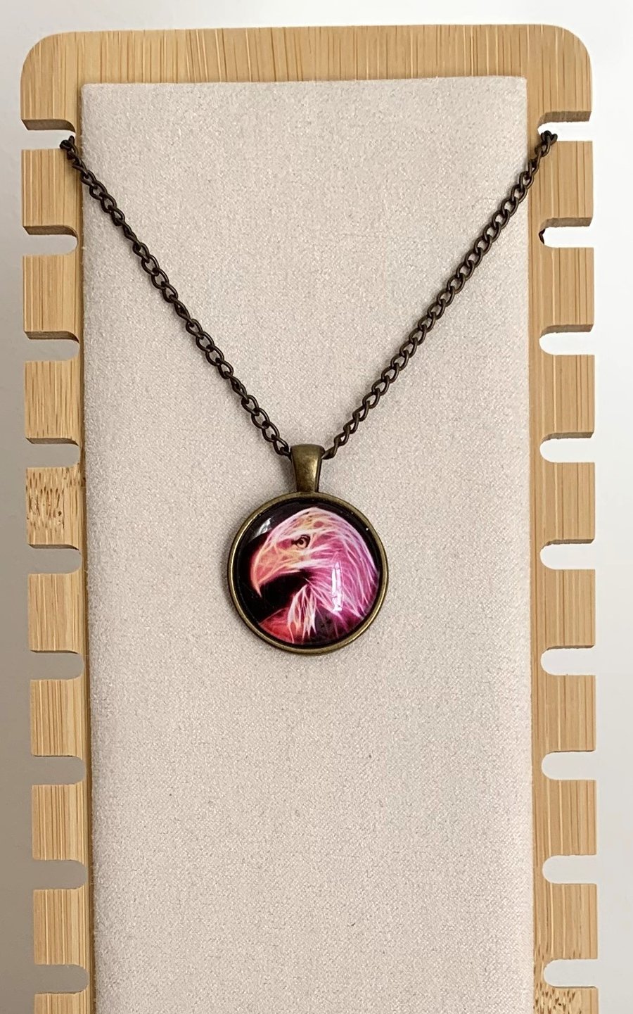 Handmade Antique Copper Eagle Pendant Necklace