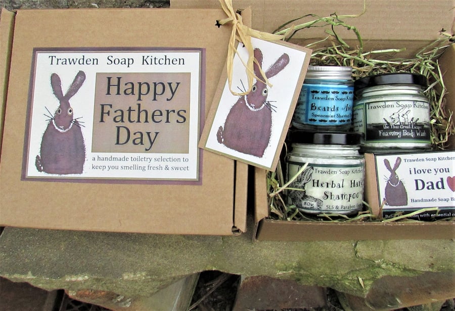 Eco Friendly Fathers Day (or Birthday) toiletry gift set - Vegan & Cruelty Free