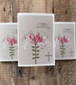 June Birth Flower Card, Honeysuckle, Birthday Card, Floral Greeting Cards, Botan