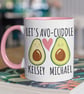 Lets Avocuddle Mug Personalised Couples Mug Personalised Anniversary Gift - Image 1
