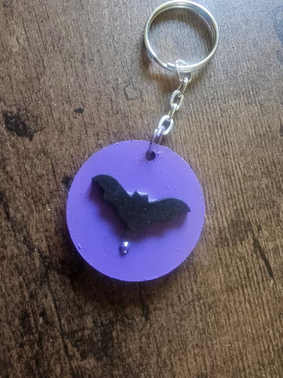 Wooden Bat Keyring