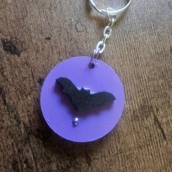 Wooden Bat Keyring