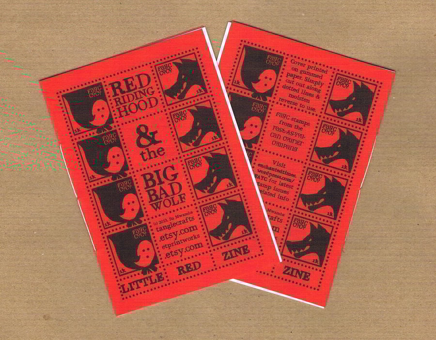 LITTLE RED ZINE - a fairytale mini zine - Big Bad Wolf, poetry, fiction & more