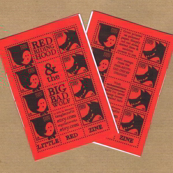 LITTLE RED ZINE - a fairytale mini zine - Big Bad Wolf, poetry, fiction & more