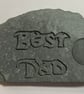 Best Dad with a football in Devonian Mudstone