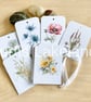 Garden Flowers Gift Tag set of 16 various designs 5.2 x 7.4cm