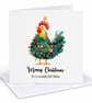 Turkey Christmas Card Merry Christmas Nan Grandad Mum Daughter Granddaughter - Image 5