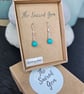 Small round Turquoise and Sterling Silver Earrings - Image 5