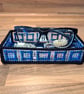 Desk tray for small items - blue and purple with square details - Image 4