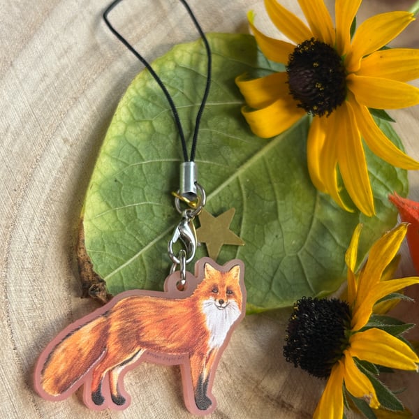 Fox Acrylic Charm 