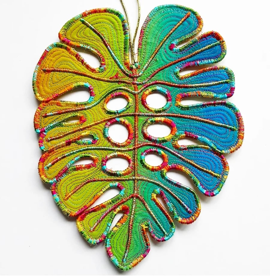 Cheeseplant Leaf Hanging Decoration 